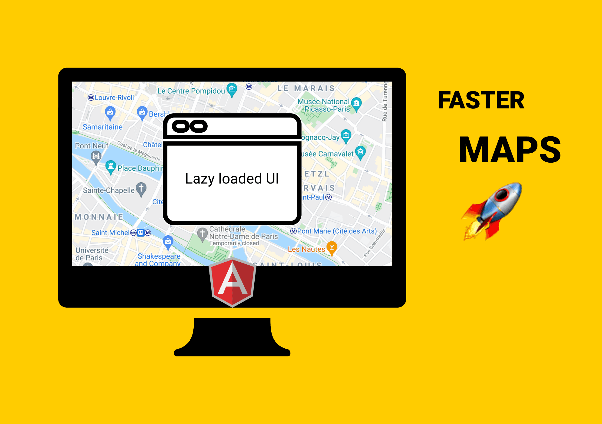 Faster maps with lazy-loaded components